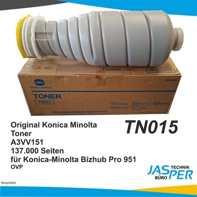 Original Toner TN015 A3VV151  Black Konica Minolta Bizhub Pro 951
