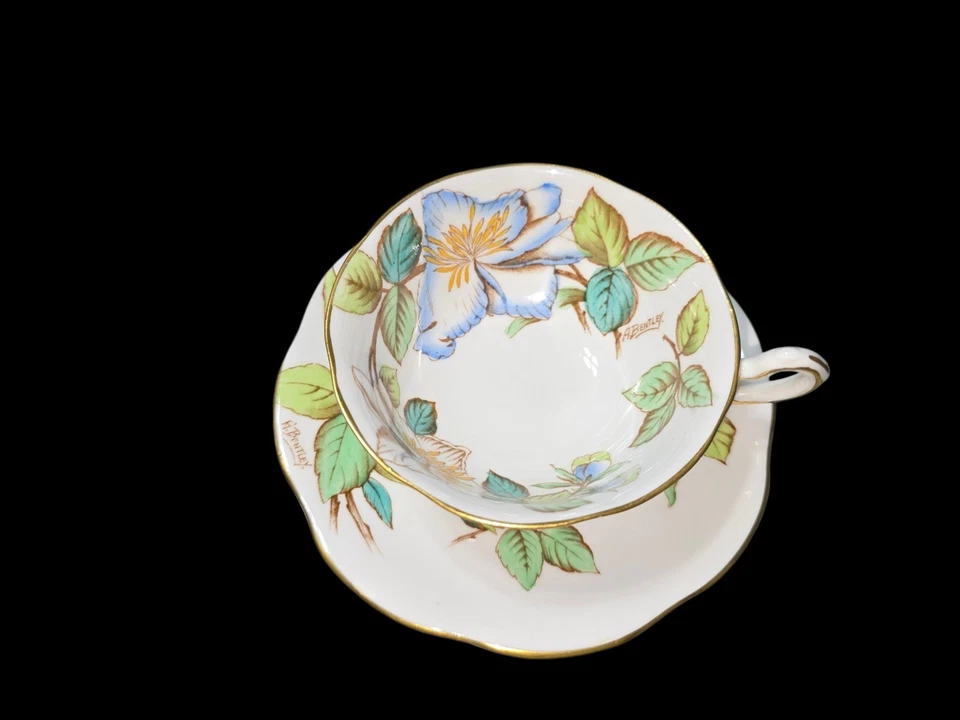 Vintage Rosina Fine Bone China #4853 Handpainted By A Bentley Tea Cup/Saucer - Image 2 of 4
