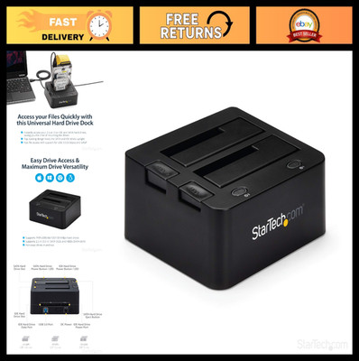 Dual-Bay USB 3.0 SATA/IDE Dock for 2.5/3.5in Drives, Hot-Swap, Tool-Less, 5Gbps