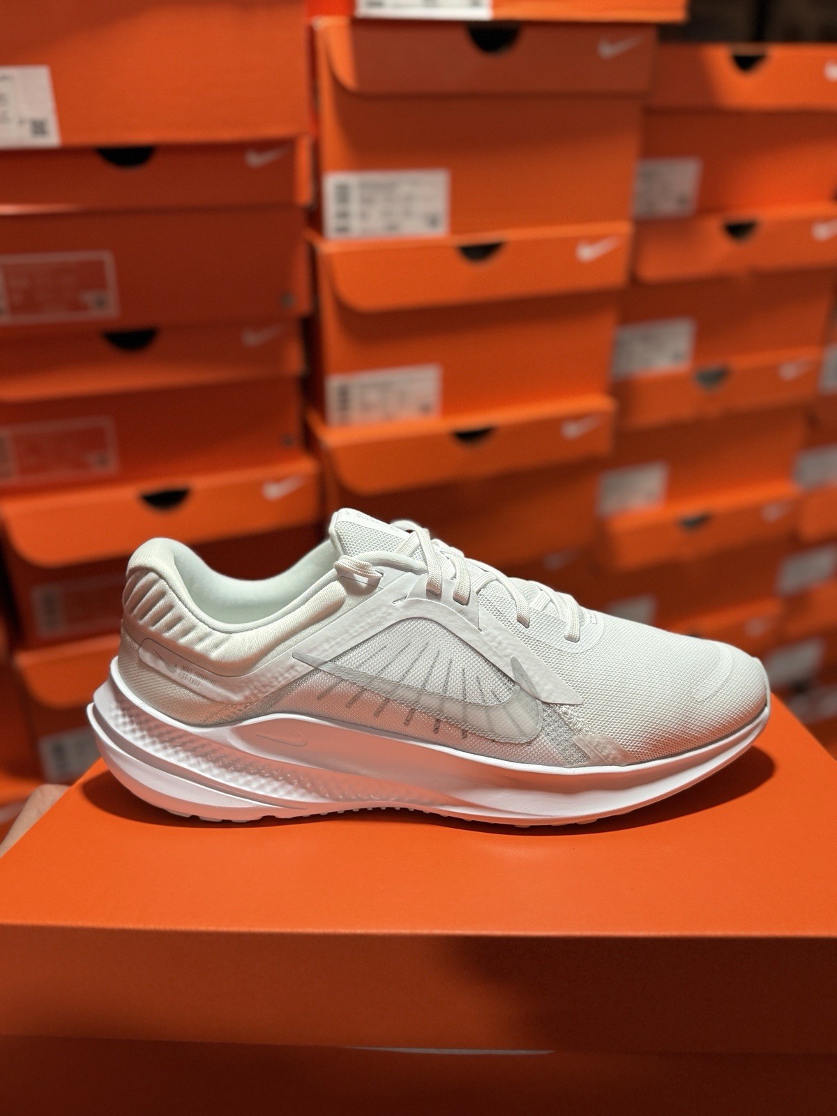 Nike Quest 5 Triple White Gray Athletic Running Sneakers DD0204-100 Men Size thumbnail 5