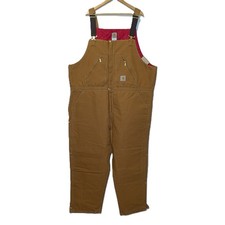 Carhartt Bib Overalls Zip-to-Waist Biberalls 50x32 R38 1010860 Utilitarian Work