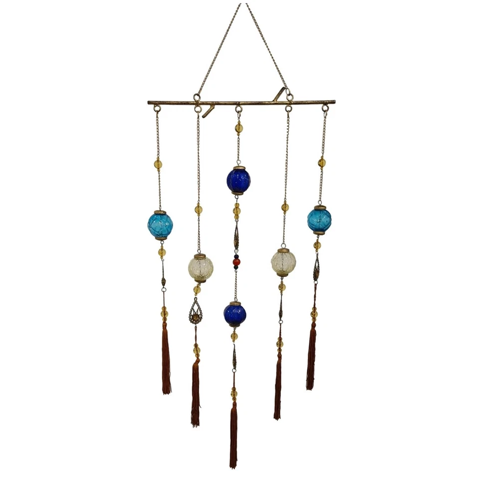 Globe Mobile Wind Catcher Bohemian Beach Cottage Decor - Image 1 of 1