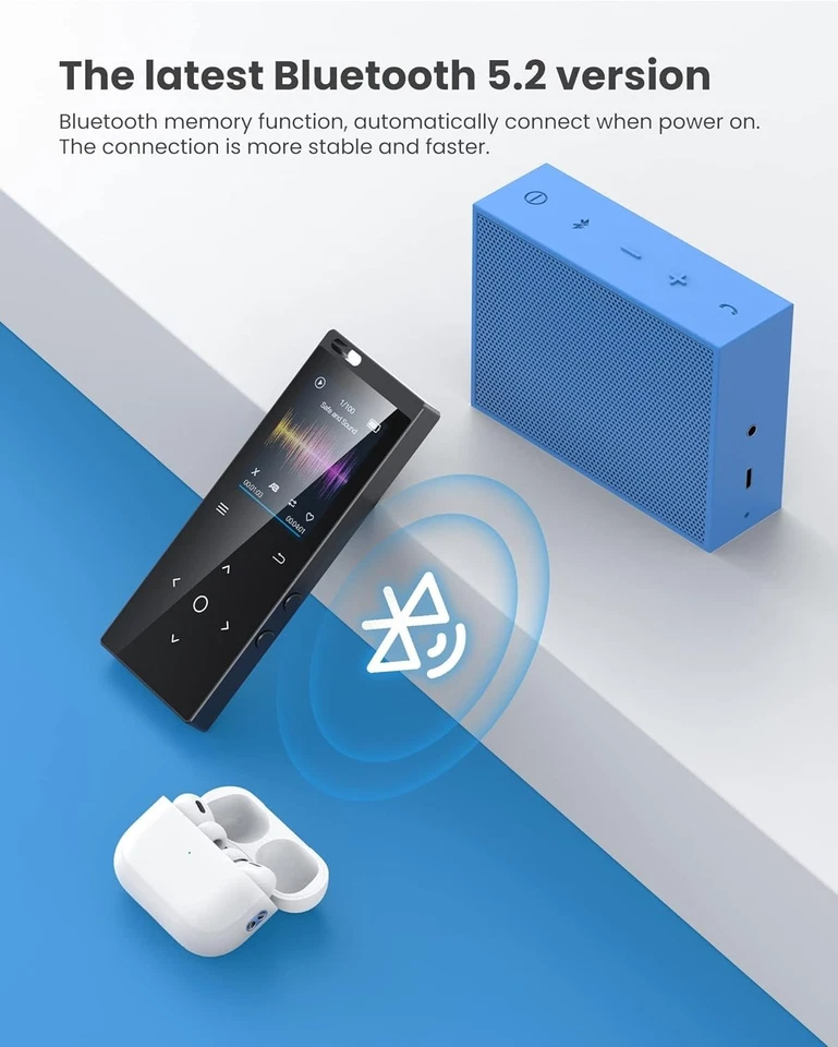 Bluetooth 5.2 MP3-Player | HiFi Sound | 128GB - Bild 2 von 4