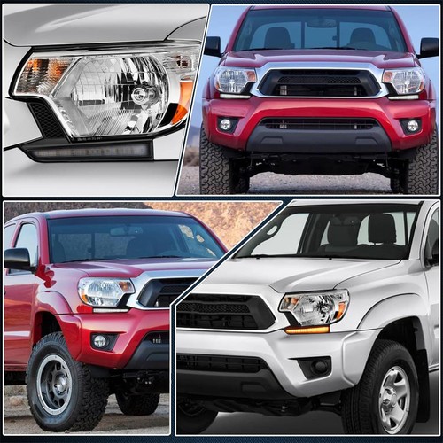 1 Pair Front Headlight LED Daytime Running Light DRL For Toyota Tacoma 2012-2015 - Picture 5 of 6