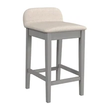 Furniture Maydena Wood Counter Height Stool, Distressed Gray
