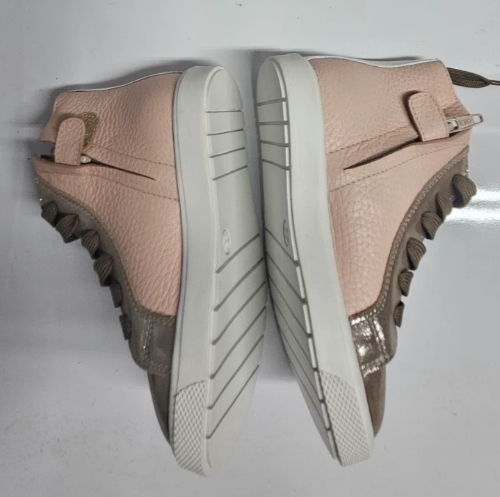 Zapatilla deportiva europea Elephantito niñas marrón metálico + rosa cremallera lateral niño pequeño EE. UU. 7 Foto 4 de 4