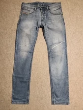 Diesel Belther Jeans Mens 30x32 Blue Regular Slim Tapered distress wash out Nice