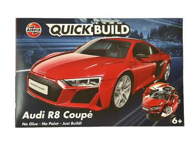 Audi R8 Coupe Sportwagen Airfix Quickbuild Plastik Modellbausatz #J6049