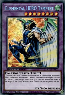 Elemental HERO Tempest (Secret Rare) SGX2-ENA21 Secret Rare Speed Duel GX