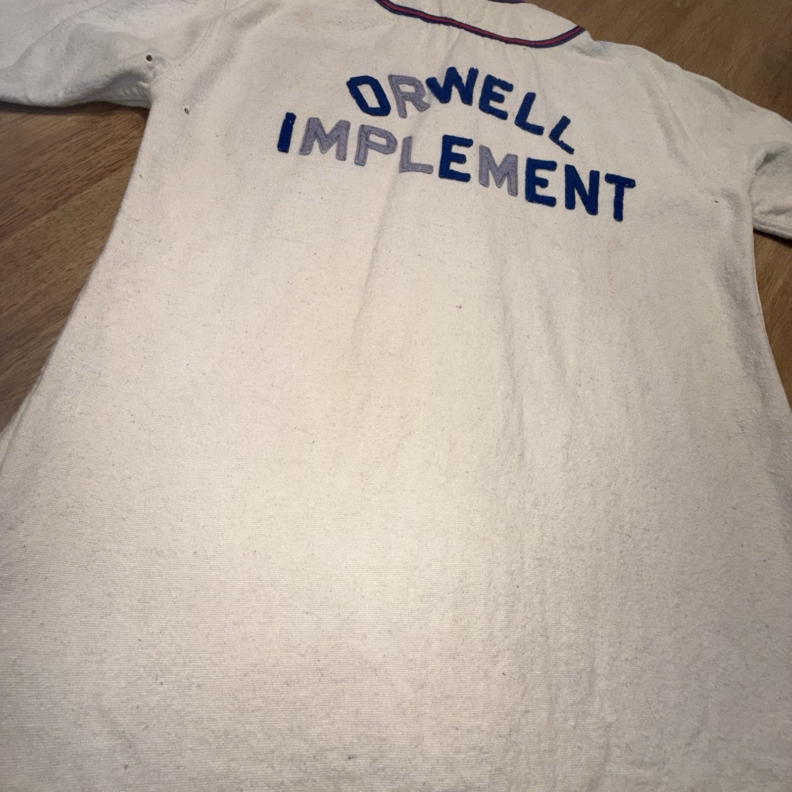 Vintage 1950s Baseball Jersey Flannel VFW Orwell Ohio Orwell Implement