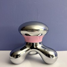 BROOKSTONE Massager Handheld Battery Powered, Pink / Chrome, Pressure Activated