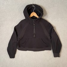 Lululemon Scuba Hoodie Women's Medium Large Black Oversized Half Zip Sweatshirt