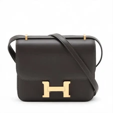 Hermès Constance 3 Mini 18 Miroir Veau Swift Ebène Gold Metal Fittings W: 2024