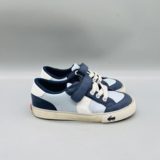 See Kai Run Shoes Boys 13 Blue White Low Top Hook Loop Strap Casual Sneakers