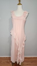 A New Day Ruffle Slip Dress Chiffon Asymmetrical Detail Party Prom Size M