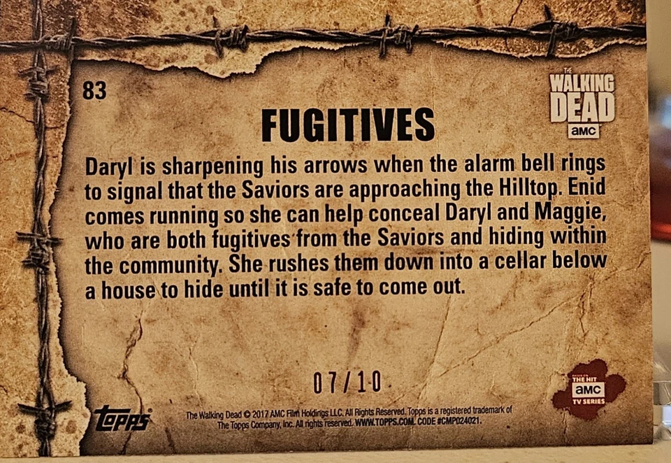  THE WALKING DEAD  DARYL DIXON, PLAYED BY NORMAN REEDUS FUGITIVES 7 OUT OF 10 - Image 2 of 2