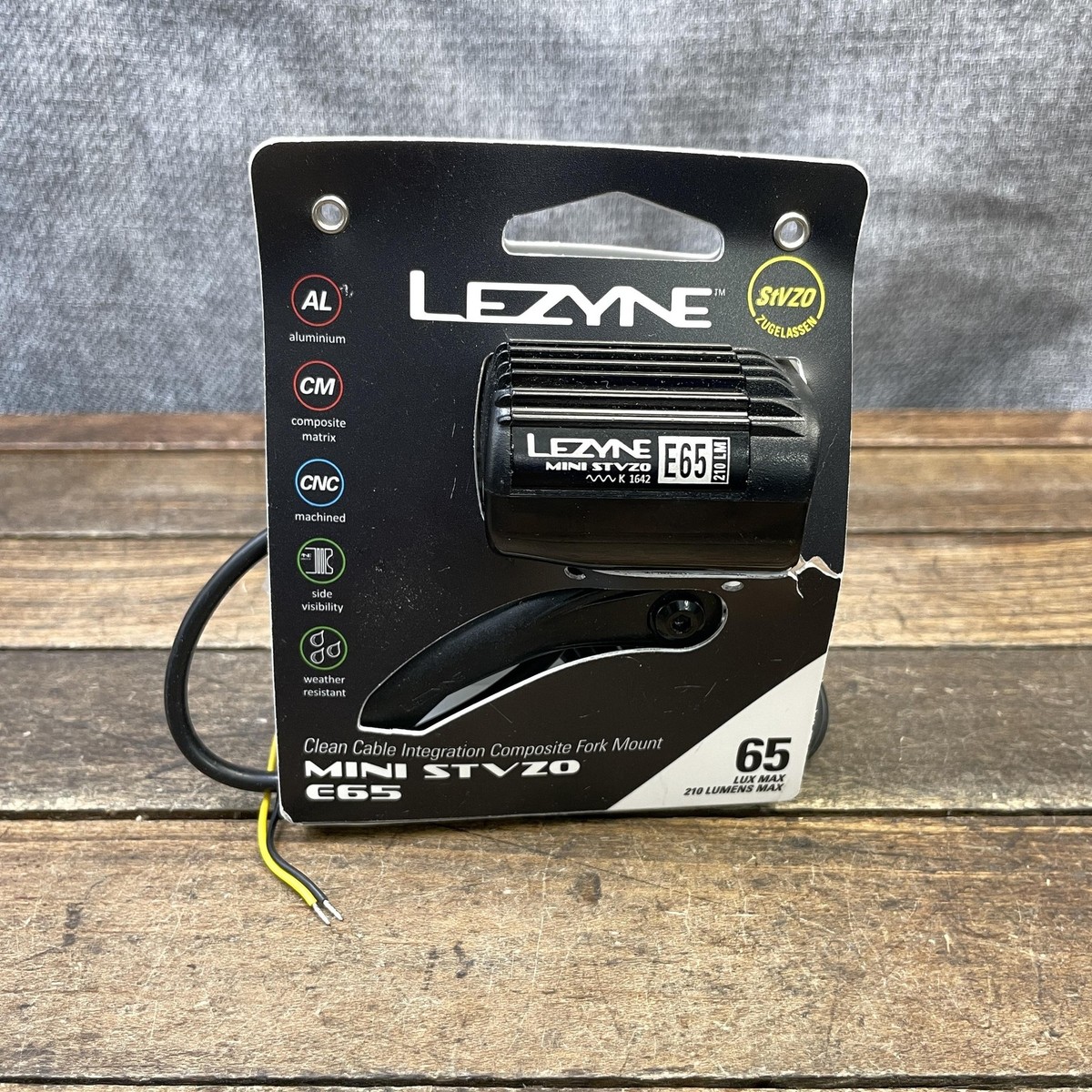 Lezyne Ebike Mini STVZO E65 Headlight 210 Lumen 65 Lux 6-12V LED
