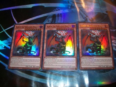 3x Albion the Shrouded Dragon 1st Edition Ultra Rare RA05-EN019 Yu-Gi-Oh!