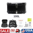 100L Motorcycle Rear Luggage Tail Box Scooter Trunk Storage Top Case Waterproof