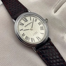Vintage Pratina Primetime Oval Ladies Watch Mechanical Roman Numerals Swiss 60s