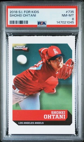 Shohei Ohtani 2018 S.I. For Kids #735 PSA 8 NM-MT