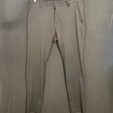 Rhone Commuter Slim Pants Men's Size 34 Gray Slash Pocket Straight Performance