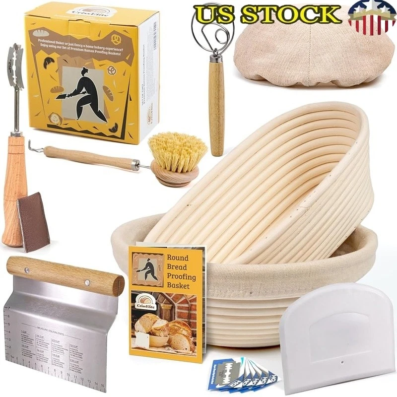Sourdough Proofing Basket Set Rattan Baking Tools Dough Scraper Bread Lame New
Opens in a new window