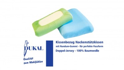 DUKAL Nackenhörnchen Bezug Flieder - 45x12cm Doppel-Jersey 100% Baumwolle