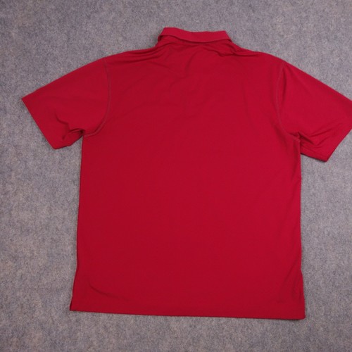 Tiger Woods Dri Fit Polo Shirt Large Red Golf Casual Strech Mens - Picture 6 of 9