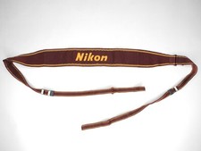  HEAVY WEAR Nikon AN-6W Maroon / Yellow Camera Neck Strap w/ Metal Buckles