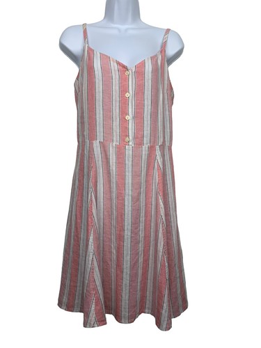 oui linen dress Oui Linen Frayed V Neck Midi Dress, Green main image 0