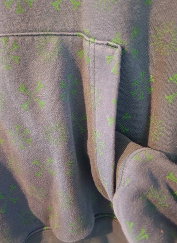 NIKE SPORTSWEAR HOODIE MONOGRAM ALL OVER PRINT MENS SIZE MEDIUM GREEN SWOOSH - Picture 5 of 7