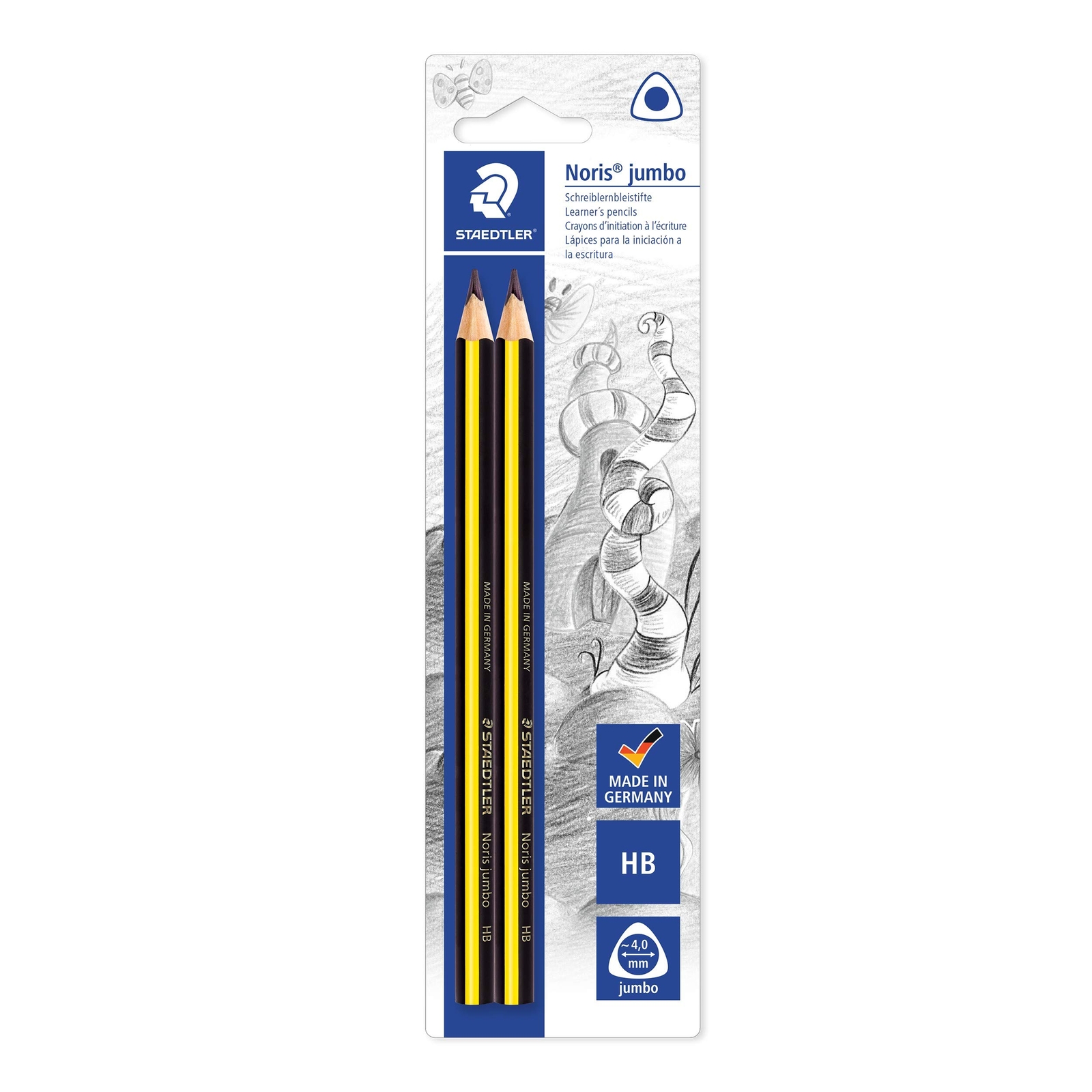 Staedtler Noris Jumbo Learning Pen - HB Hardness (Pack of 2) Pencil 2 count (Pac