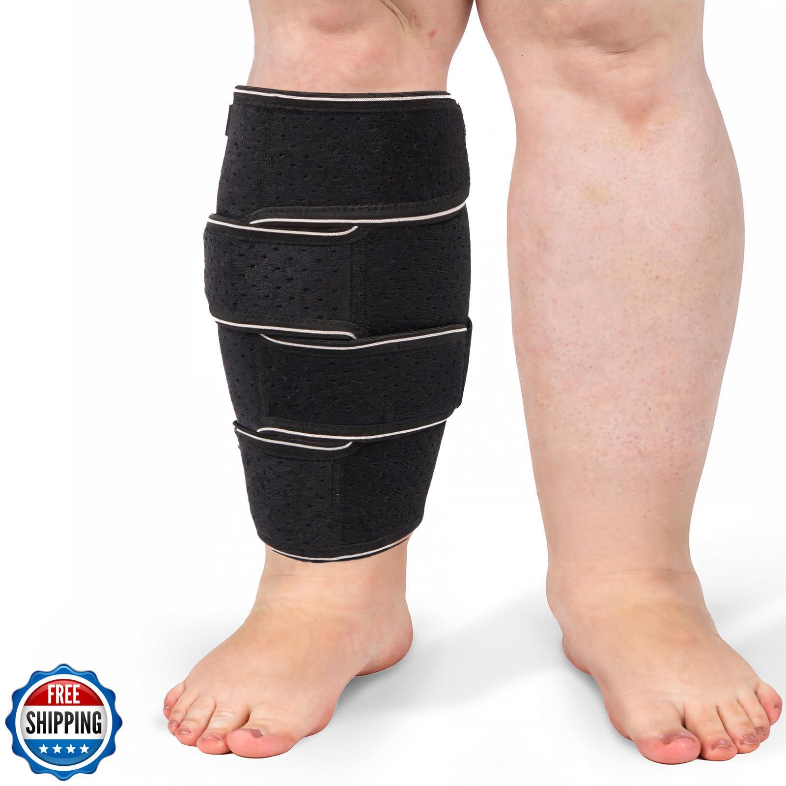 Feamero Plus Size Calf Compression Wrap for Severe Swelling and Lymphedema Relief