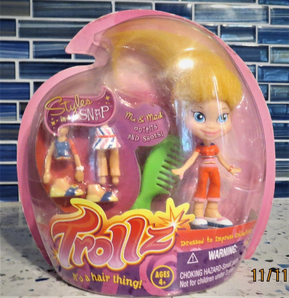 Trollz It's a Hair Thing Dressed to Impress Troll Girl Doll 2004