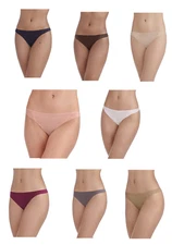 5 pack Vanity Fair 18241 Nearly Invisible Thongs  MIXED Colors Sz - 5~6~7~8~9