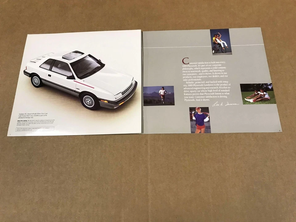 复古 1989 年普利茅斯圣丹斯 17 页代理推销员手册 — 第 2/4 张图片