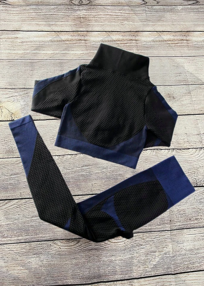 Traje sin costuras de 2 piezas para mujer (elástico) (S/M) y (L/XL) Foto 3 de 3