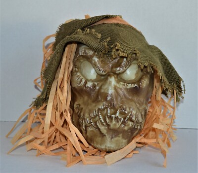 Halloween Scarecrow Skull Talking Light Up Sound Active Magic Power Company