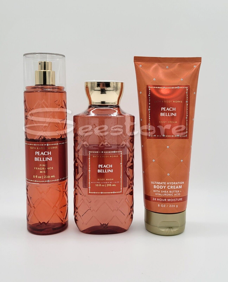 Bath & Body Works Peach Bellini Body Mist Shower Gel & Body