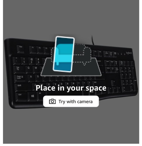 Logitech K120 Wired Full-Size Keyboard – Spill-Resistant, Quiet Typing - Picture 3 of 9
