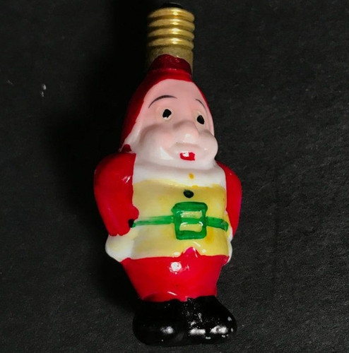 Disney Snow White Dwarf Figural Christmas light bulb working 1940s Paramount