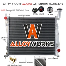 Aluminum Radiator 2Row For 2011-2021 Jeep Grand Cherokee Dodge Durango V6 V8 3.6