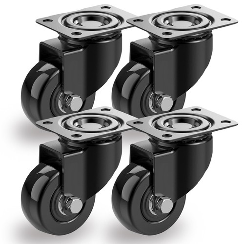 4 carrelli girevoli ruote ricina resistenti 50 mm ruote mobili gomma 200 kg - Foto 15 di 16