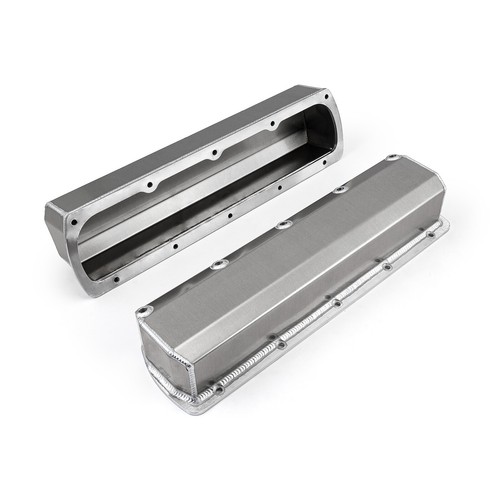 Oldsmobile 350 400 425 455 Fabricated Valve Covers - Satin - Picture 3 of 5
