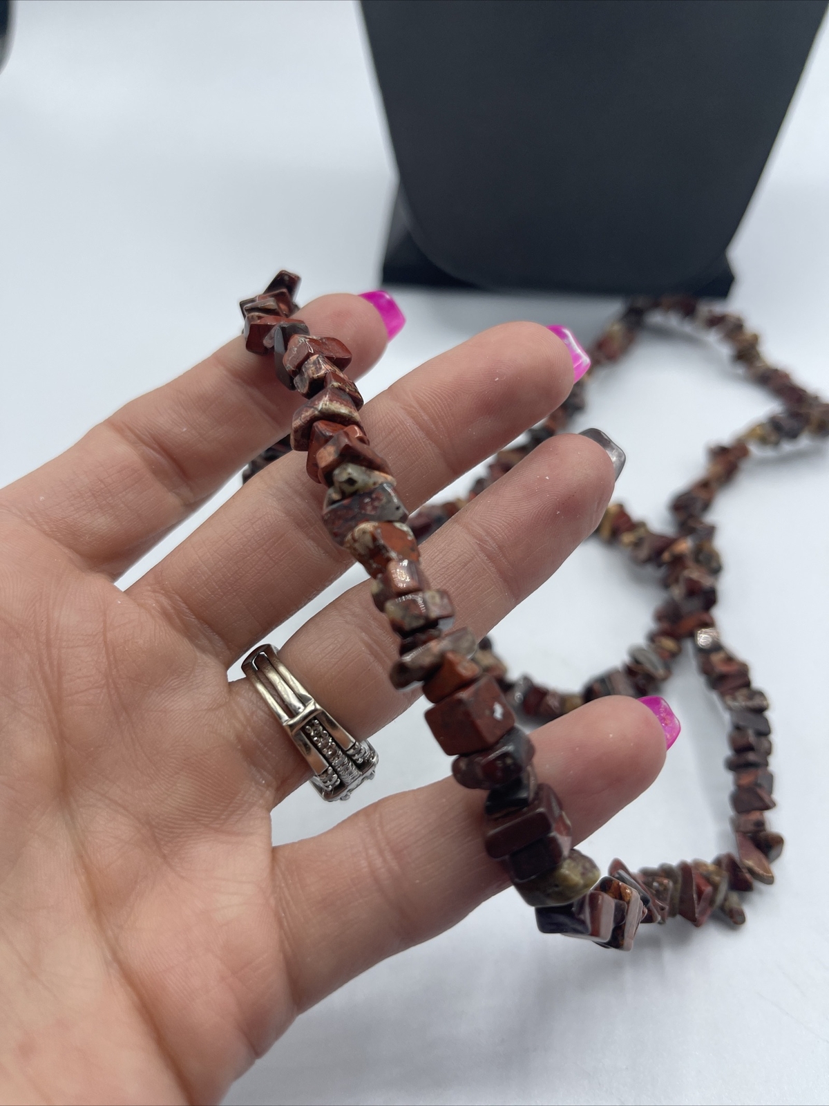 Beautiful Gemstone BEADED Statement NECKLACE  #NF… - image 7