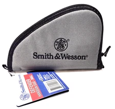 Smith & Wesson Zip Up 9" Gray Pistol Case Soft Lining Padded Compact Handgun S&W