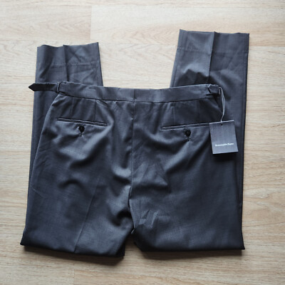 NWT Ermenegildo Zegna Wool Slim Dress Pants Adjustable Waist