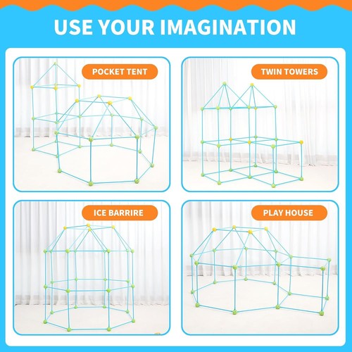 Limitlessfunn Kids Fort Building Kit | STEM Creative Fort Builder Set for 3, 4, - Picture 2 of 4