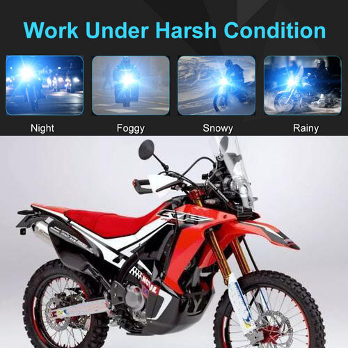 8000K BA20D H6 LED Bulb Hi/Low Light Motorcycle Moped ATV Headlight 12V - Picture 8 of 9